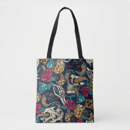 Ontwerp Tattoo Retro Tote Bag
