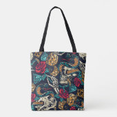 Ontwerp Tattoo Retro Tote Bag (Achterkant)