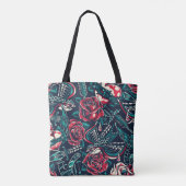 Ontwerp Tattoo Retro Tote Bag (Achterkant)