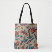 Ontwerp Tattoo Retro Tote Bag (Voorkant)