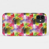 Ontwerp textuur rood, geel aquarel Case-Mate iPhone case (Achterkant (horizontaal))