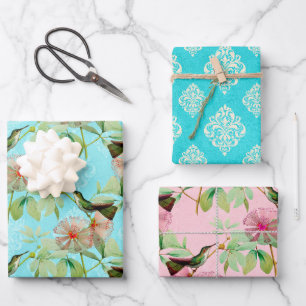 Ontwerp tien Humming Birds reeks Inpakpapier Vel