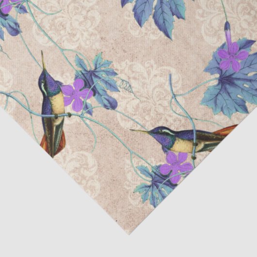 Ontwerp tien Humming Birds reeks Tissuepapier (Detail)