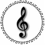 Ontwerp Treble Clef Music Note Design Fotobeeldje Magneet<br><div class="desc">In dit eenvoudige, zwarte en witte ontwerp wordt de drievoudige klooster (ook wel de g-klooster genoemd) omringd door achtste noten in een rond patroon. Ideaal voor chorus, koor en band. Het zou een groot geschenk zijn voor een regisseur, componist, begeleider of pianist. Het gebruik past knoop aan om namen/bericht aan...</div>