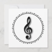 Ontwerp Treble Clef Music Note Design Kaart (Voorkant)