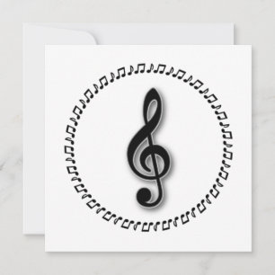 Ontwerp Treble Clef Music Note Design Kaart