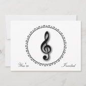 Ontwerp Treble Clef Music Note Design Kaart (Voorkant)