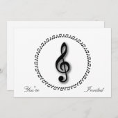 Ontwerp Treble Clef Music Note Design Kaart (Voorkant / Achterkant)