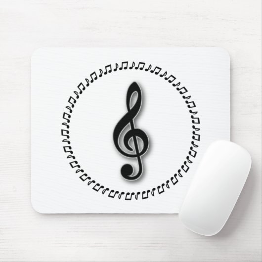 Ontwerp Treble Clef Music Note Design Muismat (Met muis)