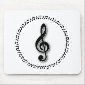 Ontwerp Treble Clef Music Note Design Muismat (Voorkant)