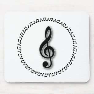 Ontwerp Treble Clef Music Note Design Muismat