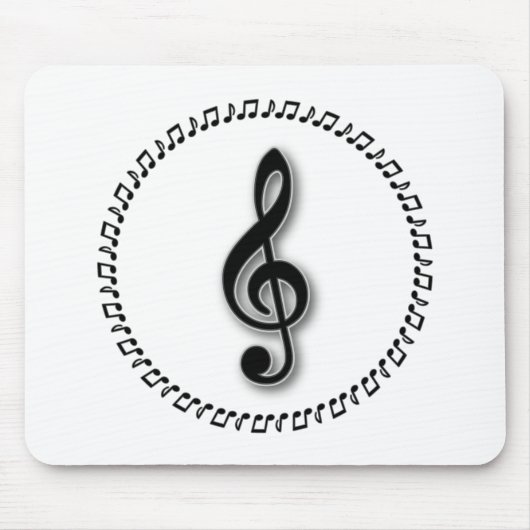 Ontwerp Treble Clef Music Note Design Muismat (Voorkant)