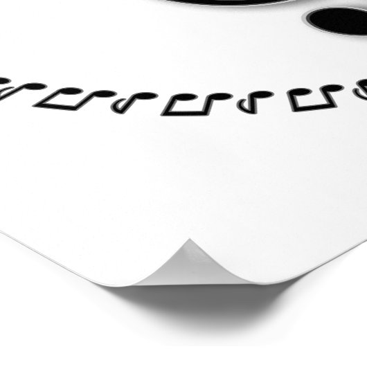 Ontwerp Treble Clef Music Note Design Poster (Hoek)