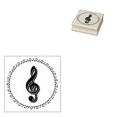 Ontwerp Treble Clef Music Note Design Rubberstempel (Gestempeld)