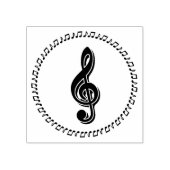 Ontwerp Treble Clef Music Note Design Rubberstempel (Afrduk)