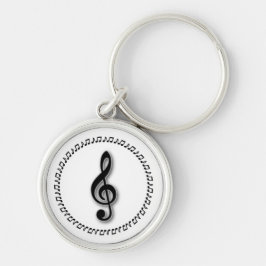 Ontwerp Treble Clef Music Note Design Sleutelhanger