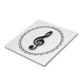 Ontwerp Treble Clef Music Note Design Tegeltje (Zijkant)