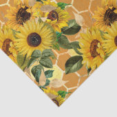 Ontwerp twee van de zonnebloem- en bijenreeks tissuepapier (Detail)