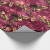 Ontwerp uit de Bourgogne en Gold Leopard-reeks 10 Cadeaupapier (Hoek)
