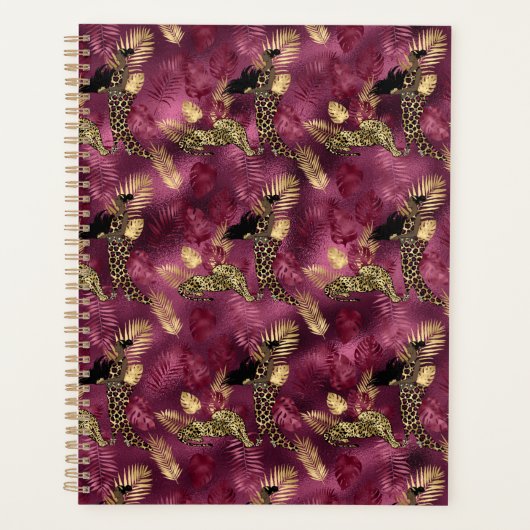 Ontwerp uit de Bourgogne en Gold Leopard-reeks 10 Planner (Voorkant)