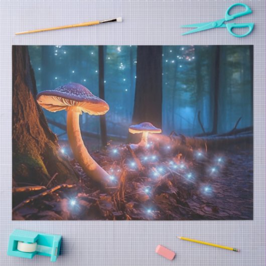 Ontwerp uit de Etherale paddenstoelreeks 12 Tissuepapier (Craft)