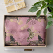 Ontwerp uit de roze en Gold Leopard-reeks 7 Tissuepapier (Geschenk)