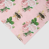 Ontwerp uit de roze en gouden bijenreeks 10 tissuepapier (Detail)