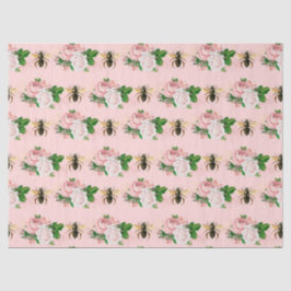 Ontwerp uit de roze en gouden bijenreeks 10 tissuepapier