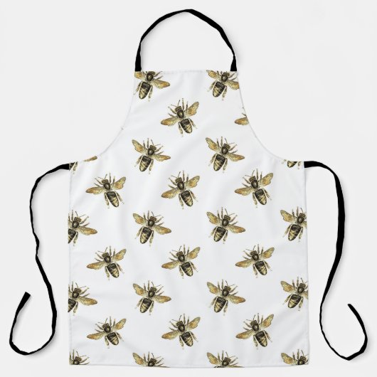 Ontwerp uit de roze en gouden bijenreeks 11 schort (Voorkant)