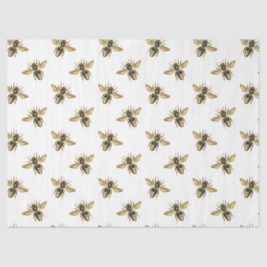 Ontwerp uit de roze en gouden bijenreeks 11 tissuepapier (Voorkant)