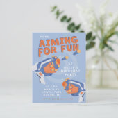 Ontwerp uitnodiging voor schuimdartpistolen (Staand voorkant)