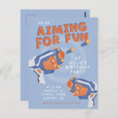 Ontwerp uitnodiging voor schuimdartpistolen (Voorkant / Achterkant)