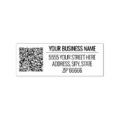Ontwerp uw adres QR-code Rubber Stamp Sjabloon Rubberstempel (Afrduk)