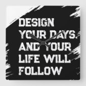 Ontwerp uw dagen... vierkante klok (Voorkant)