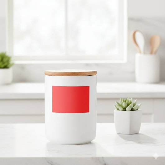 Ontwerp uw droom - 3x2 massief rood voedseletiket voedselcontainer etiket