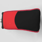 Ontwerp uw droomrood-zwarte kleur golfheadcover (Voorkant)