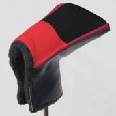 Ontwerp uw droomrood-zwarte kleur golfheadcover (3/4 voorkant)