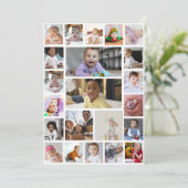 Ontwerp uw eigen 22 foto collage ingelijste kunst feestdagenkaart (Staand voorkant)