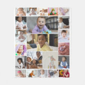 Ontwerp uw eigen 22 foto collage Poster Fleece Deken (Voorkant)