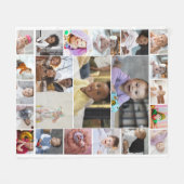 Ontwerp uw eigen 22 foto collage Poster Fleece Deken (Voorkant (Horizontaal))