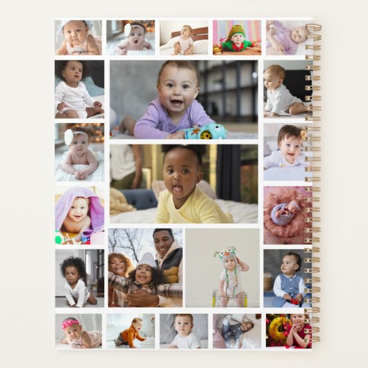 Ontwerp uw eigen 22 foto collage Poster Planner (Achterkant)