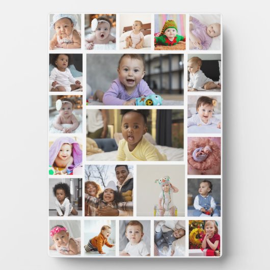 Ontwerp uw eigen 22 fotocollage ingelijst kunst fotoplaat (voorkant)