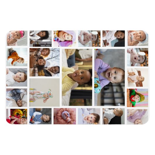 Ontwerp uw eigen 22 fotocollage ingelijst kunst magneet (Horizontaal)