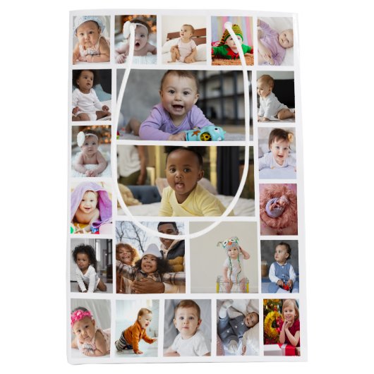 Ontwerp uw eigen 22 fotocollage ingelijst kunst medium cadeauzakje (Voorkant)