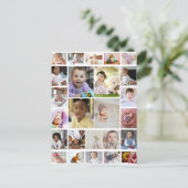 Ontwerp uw eigen 25 foto collage poster briefkaart (Staand voorkant)