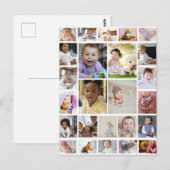 Ontwerp uw eigen 25 foto collage poster briefkaart (Voorkant / Achterkant)