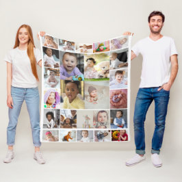 Ontwerp uw eigen 25 foto collage Poster Fleece Deken