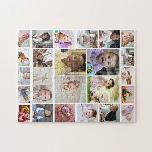 Ontwerp uw eigen 25 foto collage Poster Legpuzzel (Horizontaal)