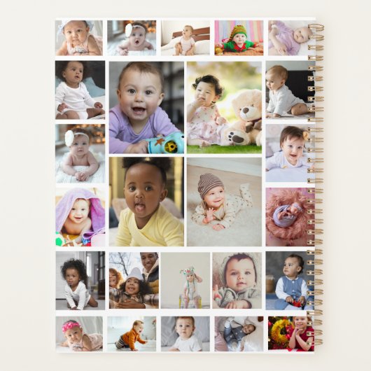 Ontwerp uw eigen 25 foto collage Poster Planner (Achterkant)