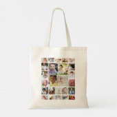 Ontwerp uw eigen 25 foto collage Poster Tote Bag (Achterkant)